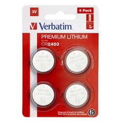Verbatim Jednorazowa litowa baterie CR2450, 4-pack