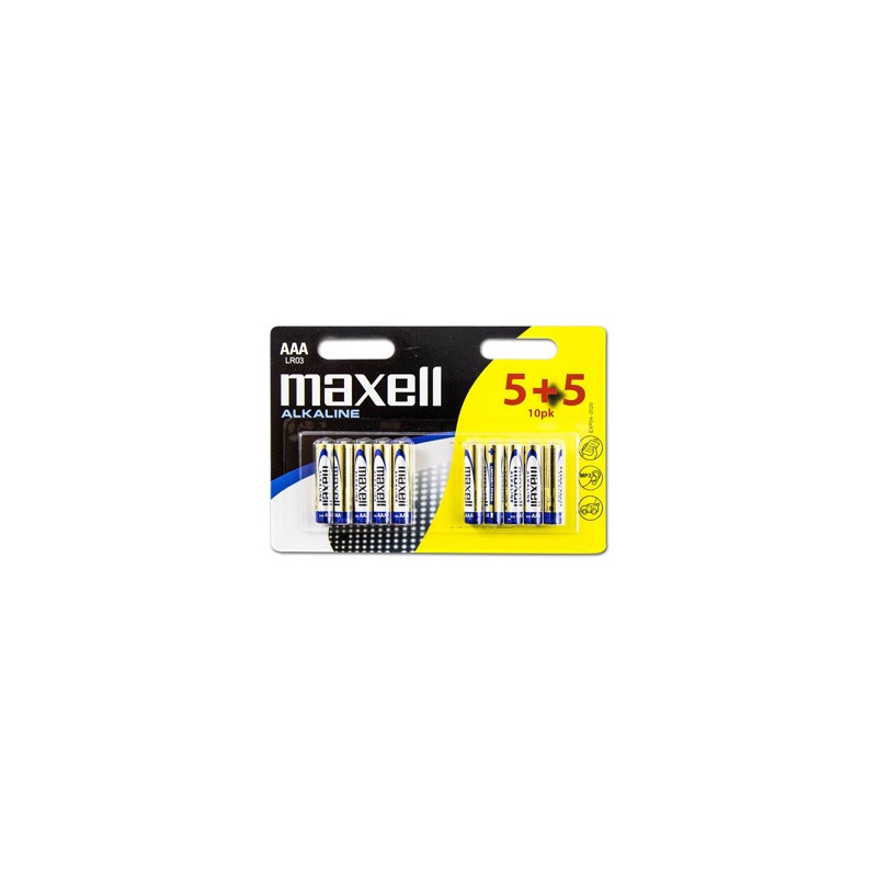 Maxell Jednorazowa alkaliczna baterie AAA, 10-pack
