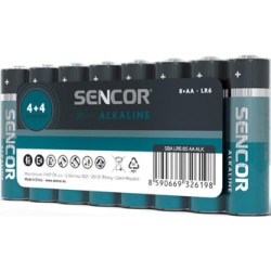 Sencor Jednorazowa alkaliczna baterie AA, 8-pack
