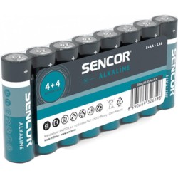 Sencor Jednorazowa alkaliczna baterie AA, 8-pack