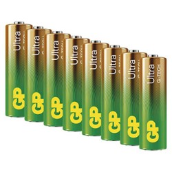 GP Ultra Jednorazowa alkaliczna baterie AA, 8-pack