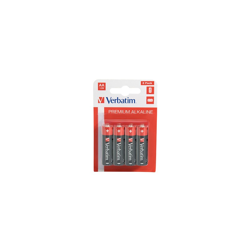 Verbatim Jednorazowa alkaliczna baterie AA, 8-pack
