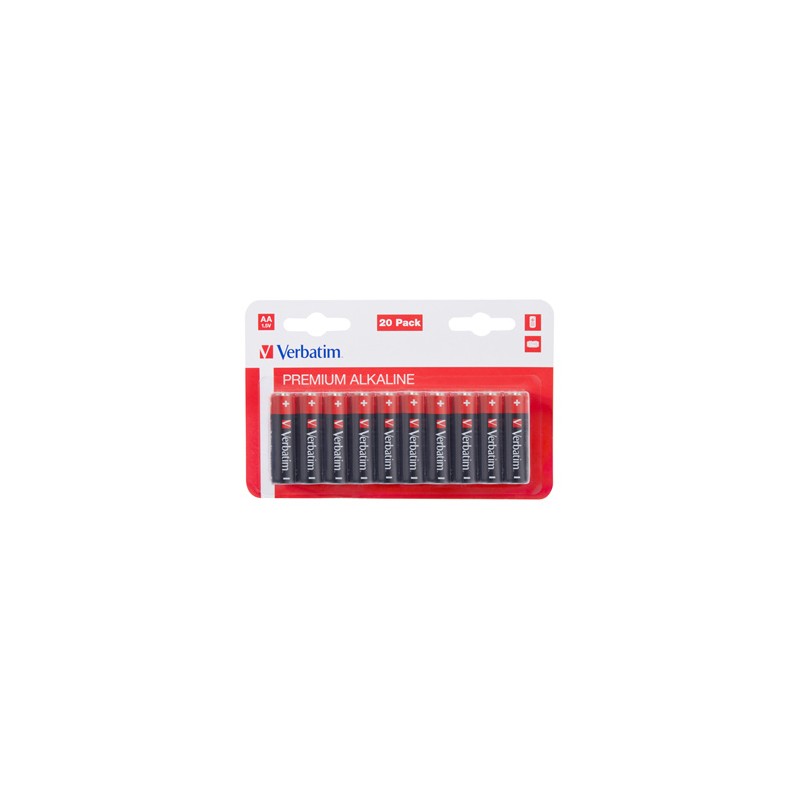 Verbatim Jednorazowa alkaliczna baterie AA, 20-pack