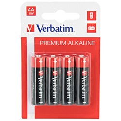 Verbatim Jednorazowa alkaliczna baterie AA, 4-pack
