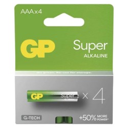 GP Super Jednorazowa alkaliczna baterie AAA, 4-pack