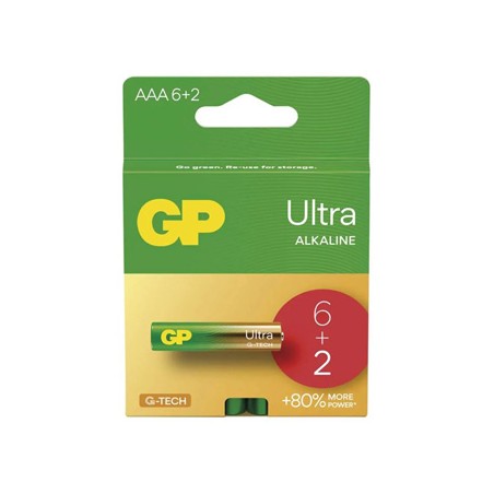 GP Jednorazowa alkaliczna baterie AAA, 6+2 pack