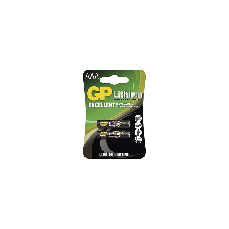 GP Jednorazowa litowa baterie AAA, 2-pack