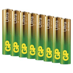 GP Ultra Jednorazowa alkaliczna baterie AAA, 8 pack