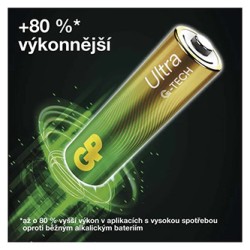 GP Ultra Jednorazowa alkaliczna baterie AAA, 8 pack