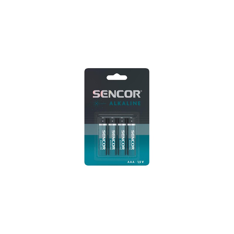 Sencor Jednorazowa alkaliczna baterie AAA, 4-pack