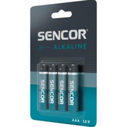 Sencor Jednorazowa alkaliczna baterie AAA, 4-pack