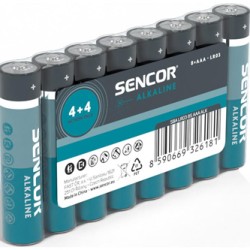 Sencor Jednorazowa alkaliczna baterie AAA, 8-pack