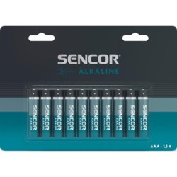 Sencor Jednorazowa alkaliczna baterie AAA, 10-pack
