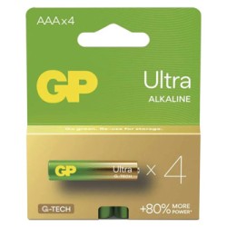 GP Ultra Jednorazowa alkaliczna baterie AAA, 4-pack