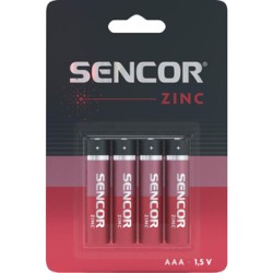 Sencor Jednorazowa cynkowo-węglowa baterie AAA, 4-pack