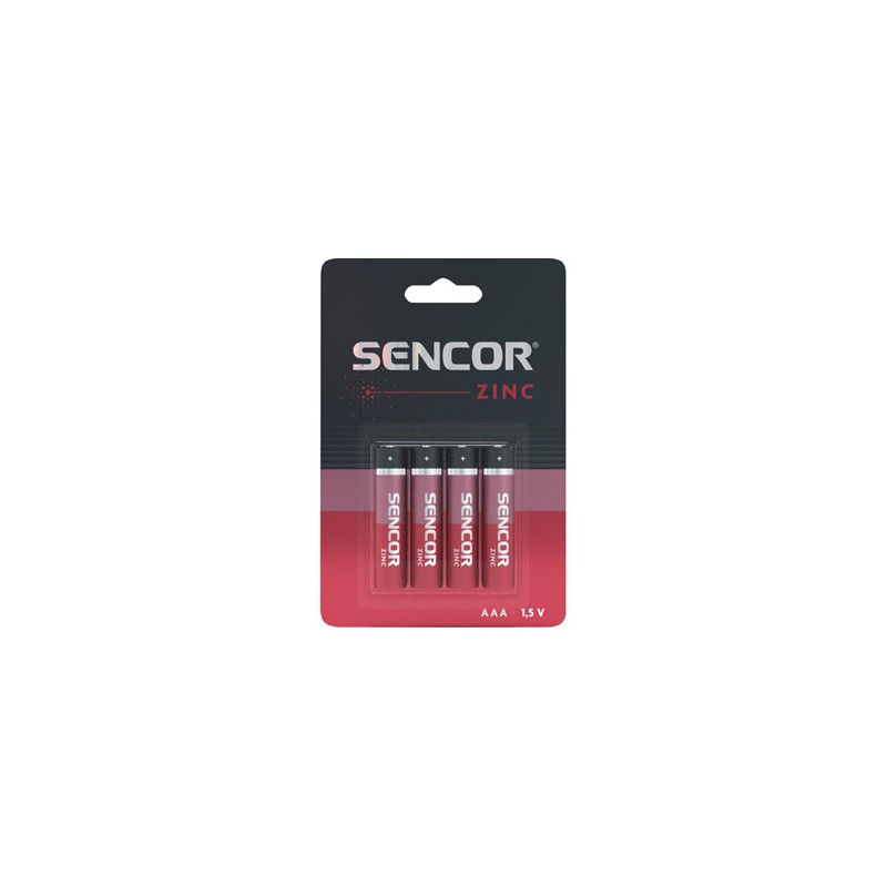 Sencor Jednorazowa cynkowo-węglowa baterie AAA, 4-pack