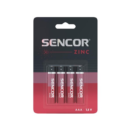 Sencor Jednorazowa cynkowo-węglowa baterie AAA, 4-pack