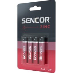 Sencor Jednorazowa cynkowo-węglowa baterie AAA, 4-pack
