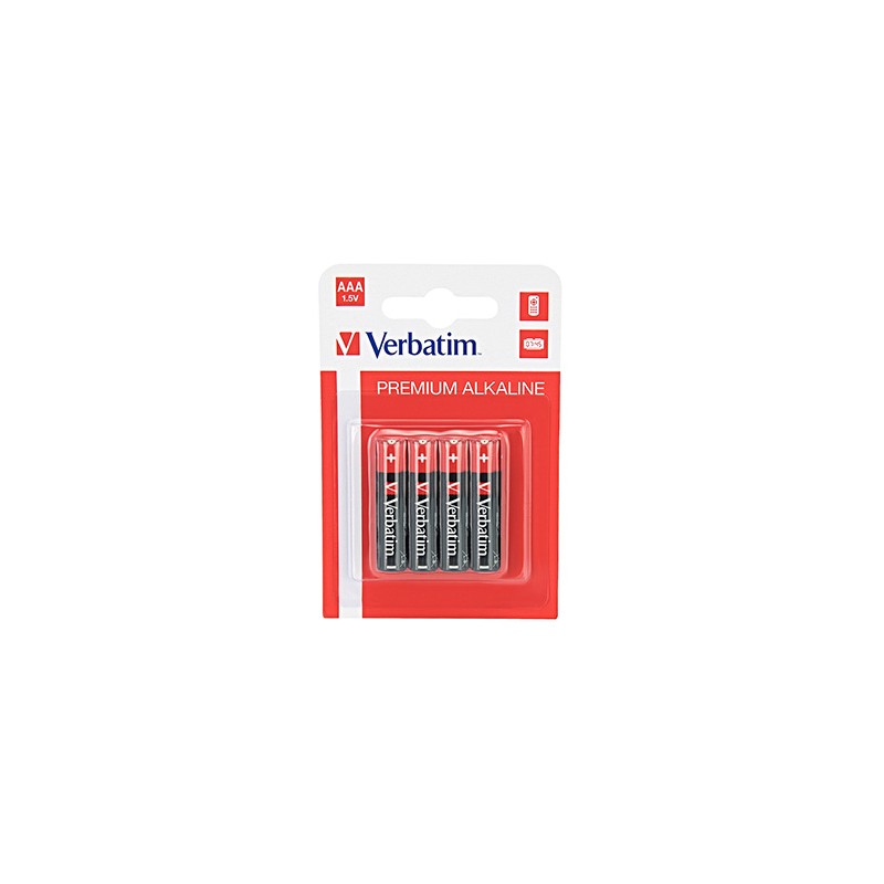 Verbatim Jednorazowa alkaliczna baterie AAA, 4-pack