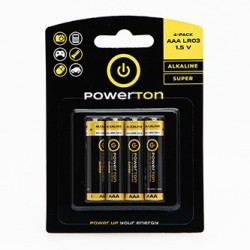 Powerton ENERGY ALKAMAX Jednorazowa alkaliczna baterie AAA, 4-pack