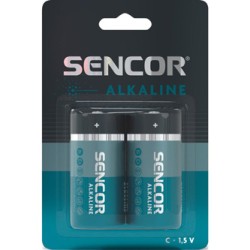Sencor Jednorazowa alkaliczna baterie C, 2-pack