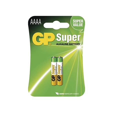 GP Jednorazowa alkaliczna baterie AAAA, 2-pack