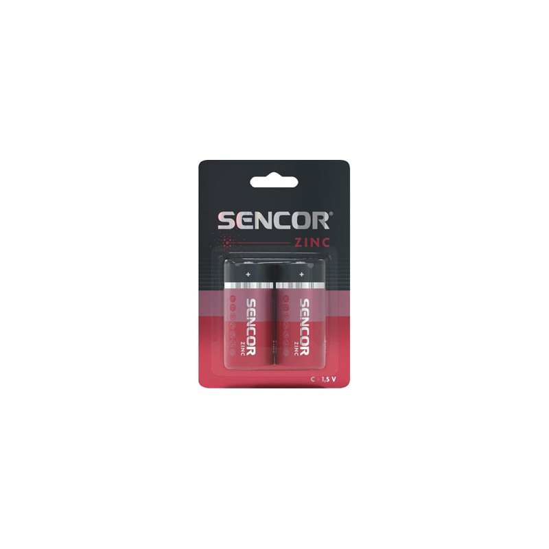 Sencor Jednorazowa cynkowo-węglowa baterie C, 2-pack