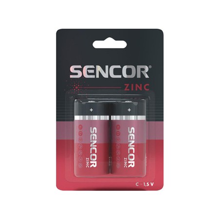 Sencor Jednorazowa cynkowo-węglowa baterie C, 2-pack