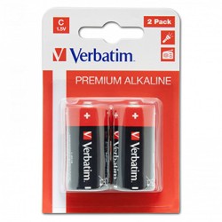 Verbatim Jednorazowa alkaliczna baterie C, 2-pack