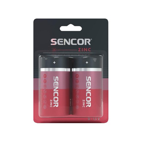 Sencor Jednorazowa cynkowo-węglowa baterie D, 2-pack
