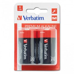 Verbatim Jednorazowa alkaliczna baterie D, 2-pack