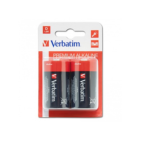 Verbatim Jednorazowa alkaliczna baterie D, 2-pack