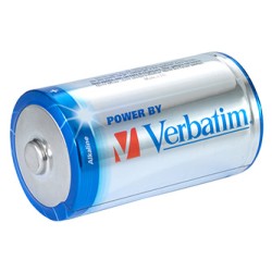 Verbatim Jednorazowa alkaliczna baterie D, 2-pack