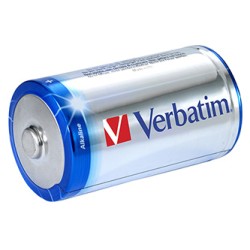 Verbatim Jednorazowa alkaliczna baterie D, 2-pack