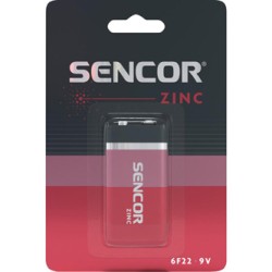 Sencor Jednorazowa cynkowo-węglowa baterie 9V, 1-pack, EOL