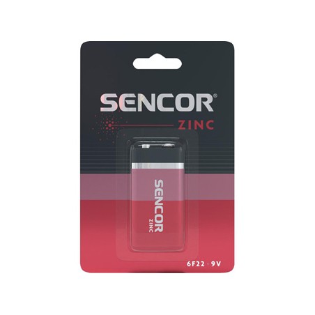 Sencor Jednorazowa cynkowo-węglowa baterie 9V, 1-pack, EOL
