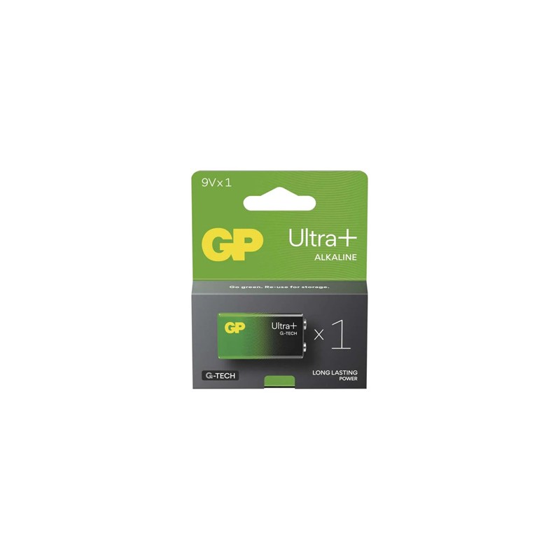 GP Ultra+ Jednorazowa alkaliczna baterie 9V, 1-pack