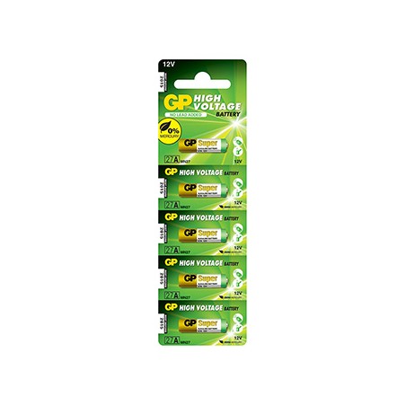 GP Jednorazowa alkaliczna baterie A27, 5-pack