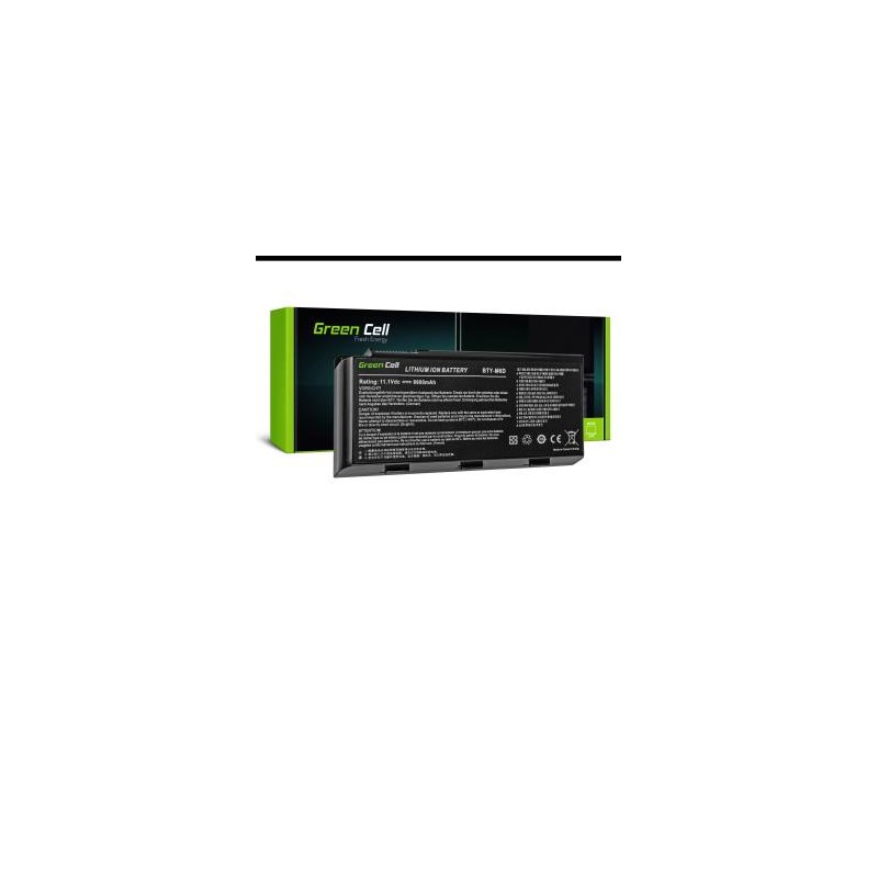 Green Cell bateria BTY-M6D do MSI GT60 GT70 GT660 GT680 GT683 GT780 GT783 GX660 GX680 GX780