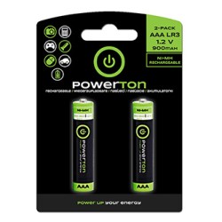 Akumulatorki, AAA (HR03), 900 mAh, Powerton, 2-pack, EOL