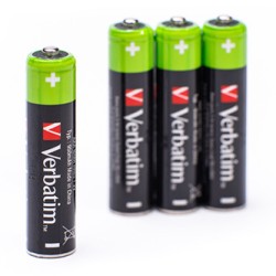 Akumulatorki, AAA (HR03), 950 mAh, Verbatim, 4-pack