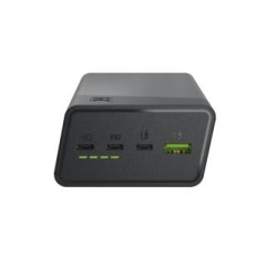 Greencell PowerPlay 30 - kolor czarny power bank z 30, 000mAh, 22.5W, 4 ports