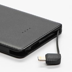 Powerbank Li-ion, 5V, 5000mAh, do ładowania telefonów i innych urządzeń, 2 złącza, czarna, EOL