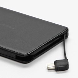 Powerbank Li-ion, 5V, 5000mAh, do ładowania telefonów i innych urządzeń, 2 złącza, czarna, EOL