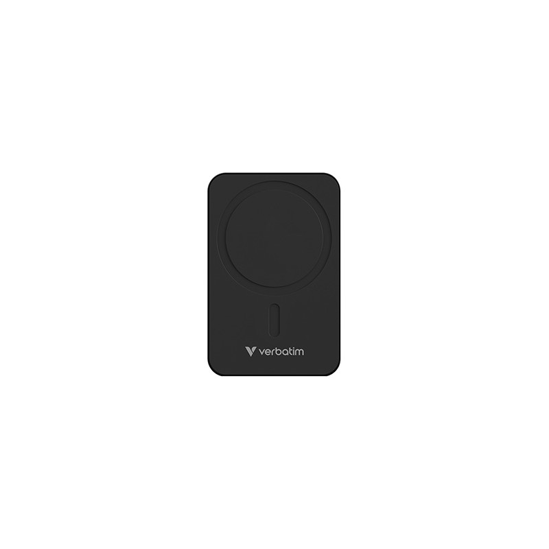 Verbatim powerbank z ładowaniem bezprzewodowym 5V, ładowanie telefonu, 32223, 20000mAh, Mocowanie magnetyczne, Czarny