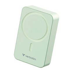 Verbatim powerbank z ładowaniem bezprzewodowym 5V, ładowanie telefonu, 32224, 20000mAh, Mocowanie magnetyczne, Zielony