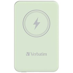 Verbatim powerbank z ładowaniem bezprzewodowym 5V, ładowanie telefonu, 32241, 5 000mAh, Mocowanie magnetyczne, zielona