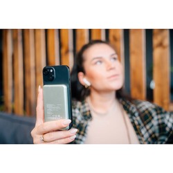 Verbatim powerbank z ładowaniem bezprzewodowym 5V, ładowanie telefonu, 32241, 5 000mAh, Mocowanie magnetyczne, zielona