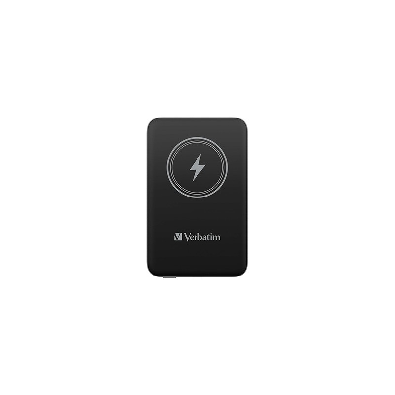 Verbatim powerbank z ładowaniem bezprzewodowym 5V, ładowanie telefonu, 32245, 10 000mAh, Mocowanie magnetyczne, czarna