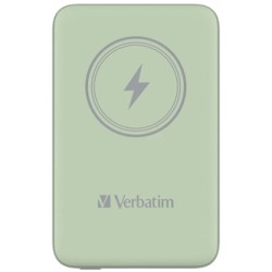 Verbatim powerbank z ładowaniem bezprzewodowym 5V, ładowanie telefonu, 32246, 10 000mAh, Mocowanie magnetyczne, zielona
